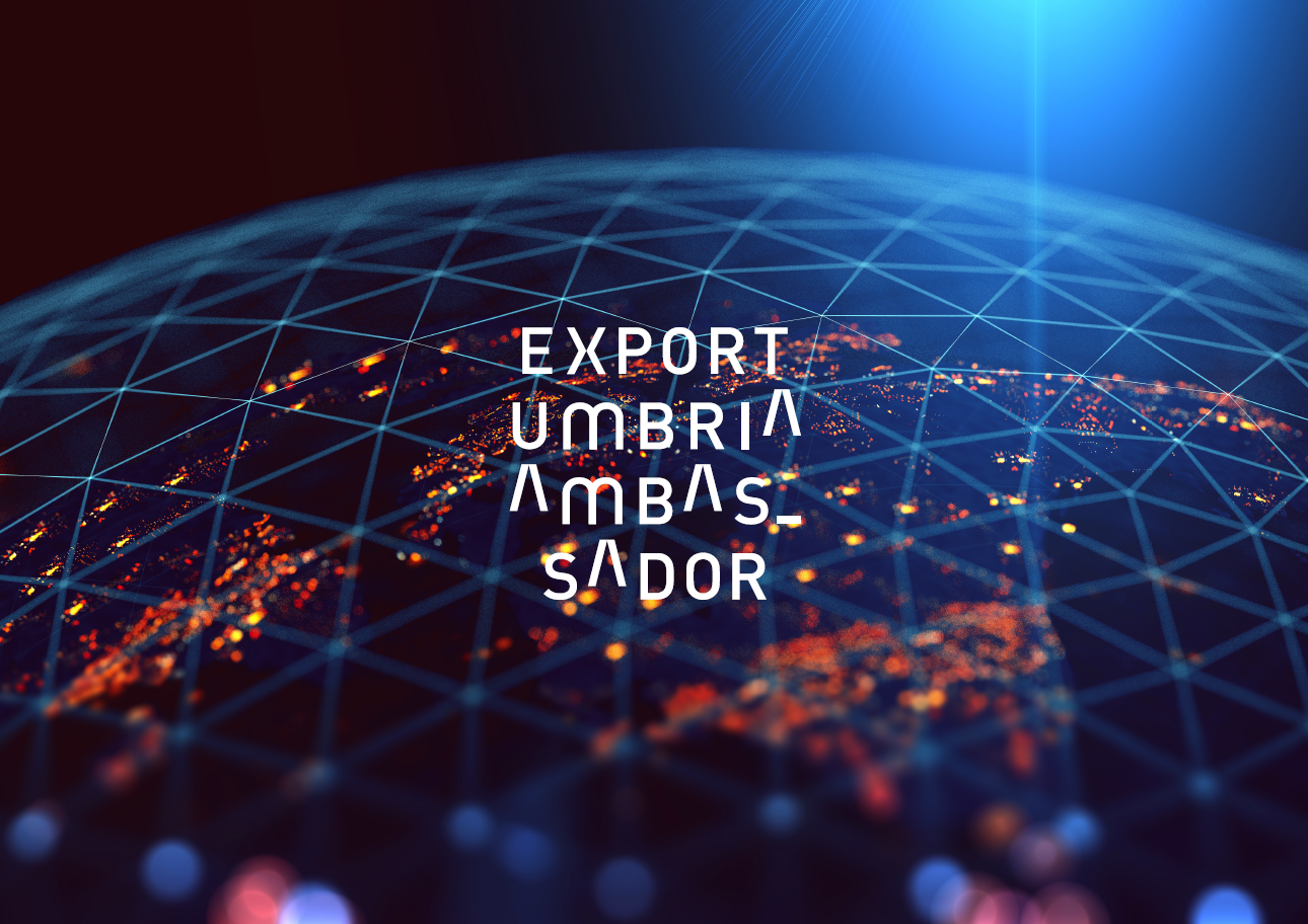 logo export umbria ambassador su globo